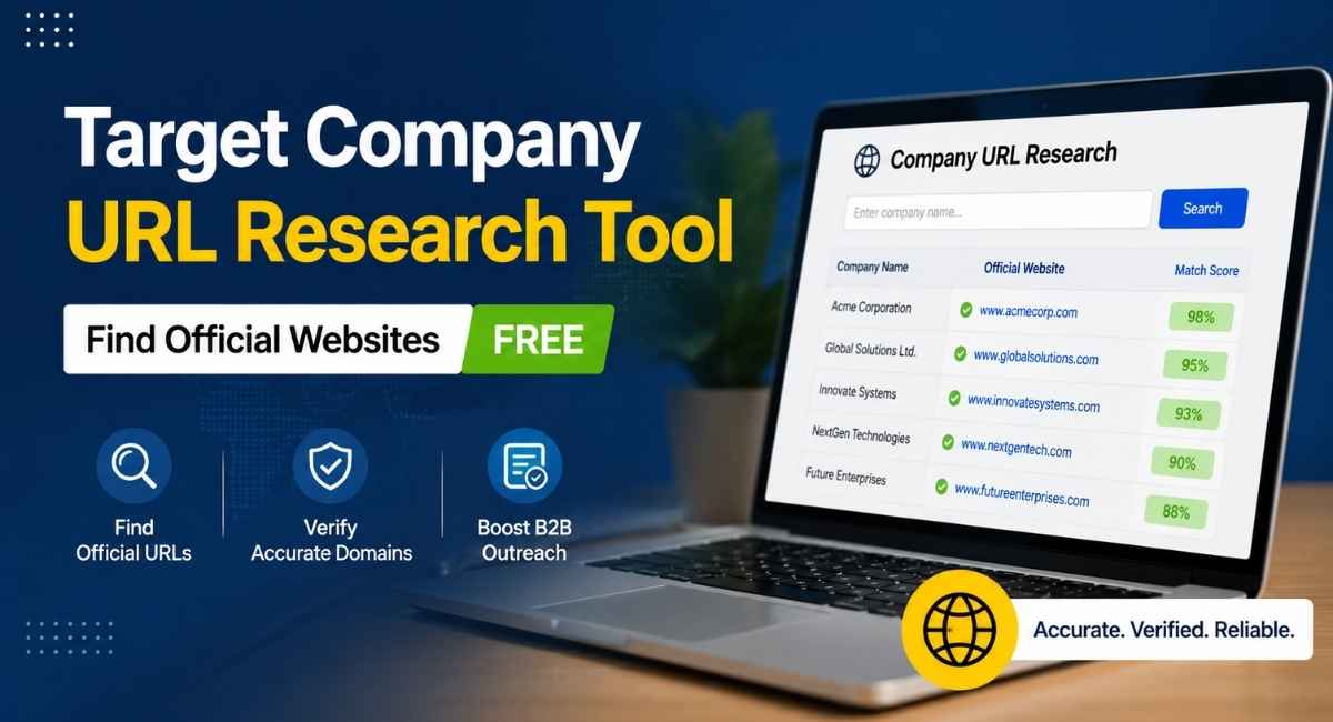Target Company URL Research Tool — Find Official Websites Free